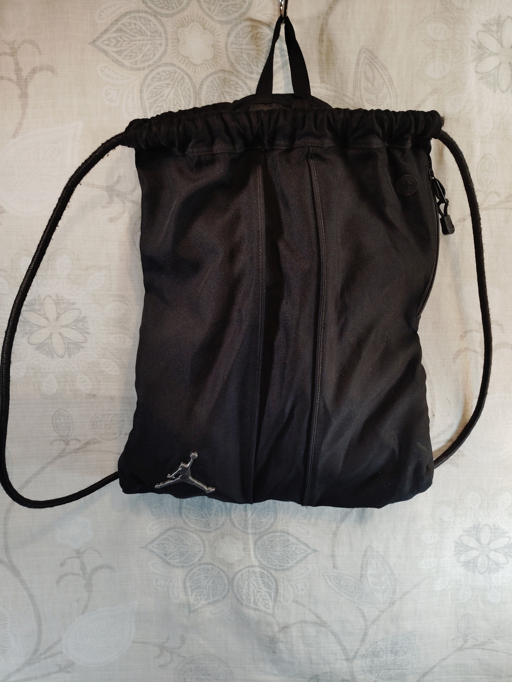 Jordan Black Drawstring Gym Sack